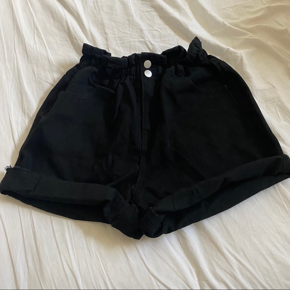 OPEN ROAD DENIM PAPER BAG SHORTS WASHED BLACK